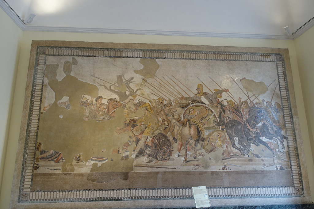 Neapel - Archäologisches Museum - Bodenmosaik aus dem "Haus des Fauns" im Pompeji